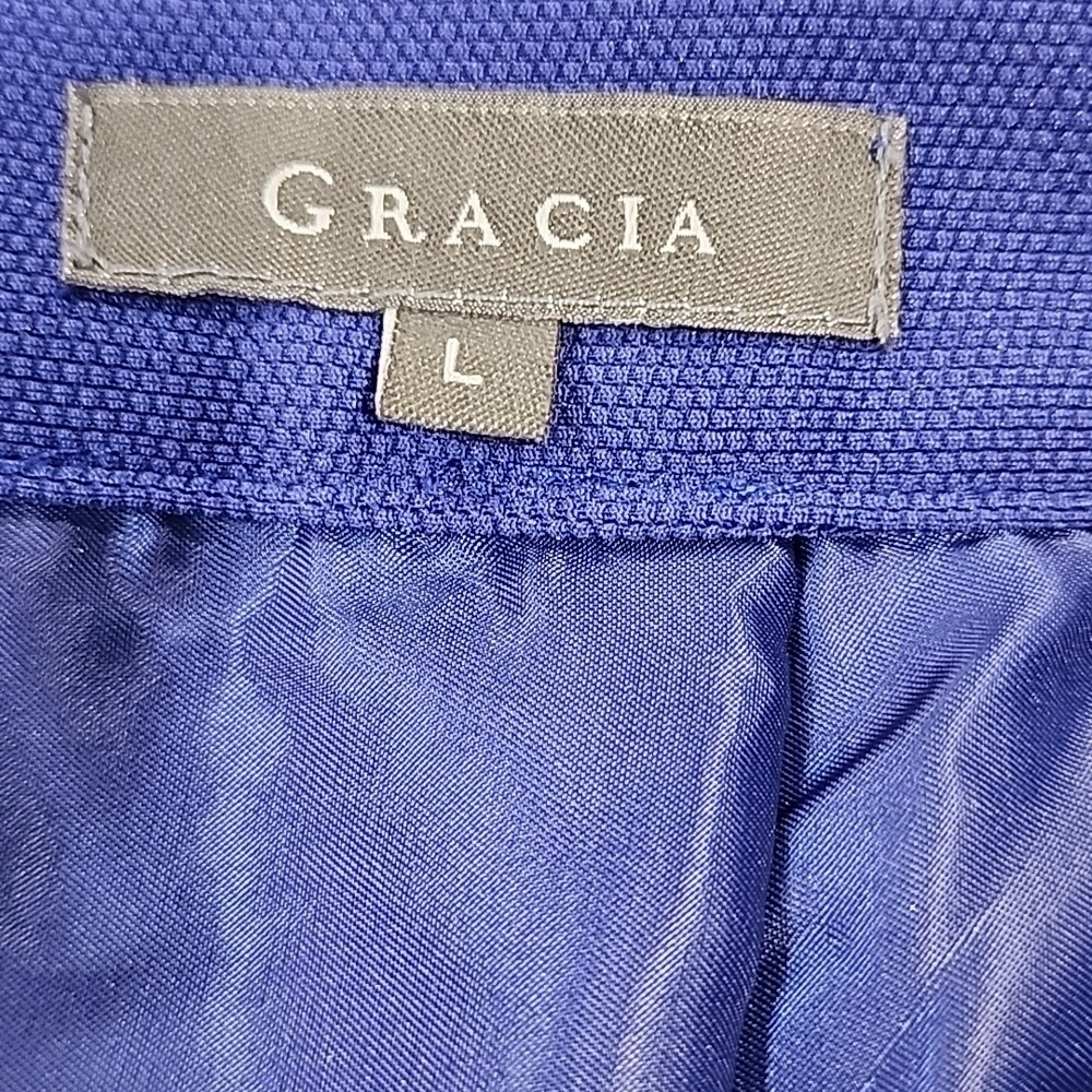 #62 Garcia Larfe Elegant Blue High Low Women's Lined Skirt - Picture 4 of 4